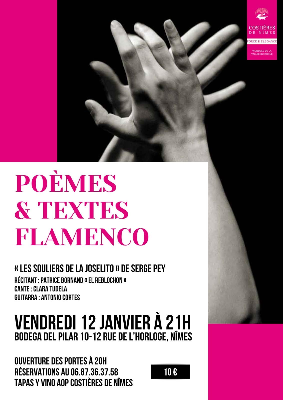 Flamenco off 2024 Poèmes et textes flamenco Bodega del pilar Nimes
